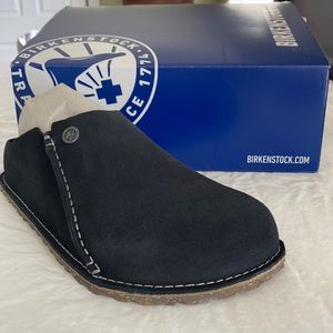 Brand new Birkenstock Zermatt, dark blue. Never worn, still in box.